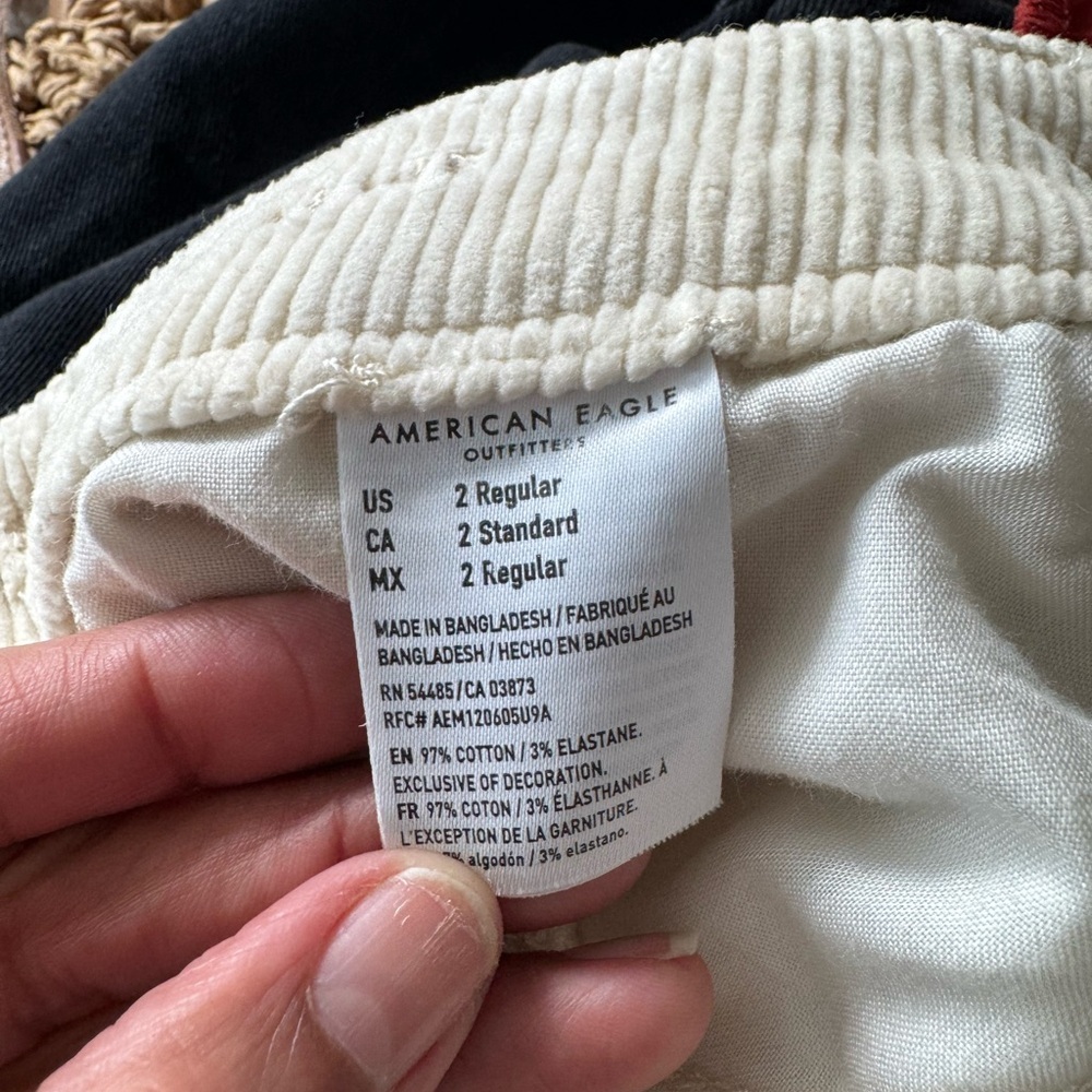 American Eagle Outfitters Cream Corduroy Skirt - Picture 6 of 6